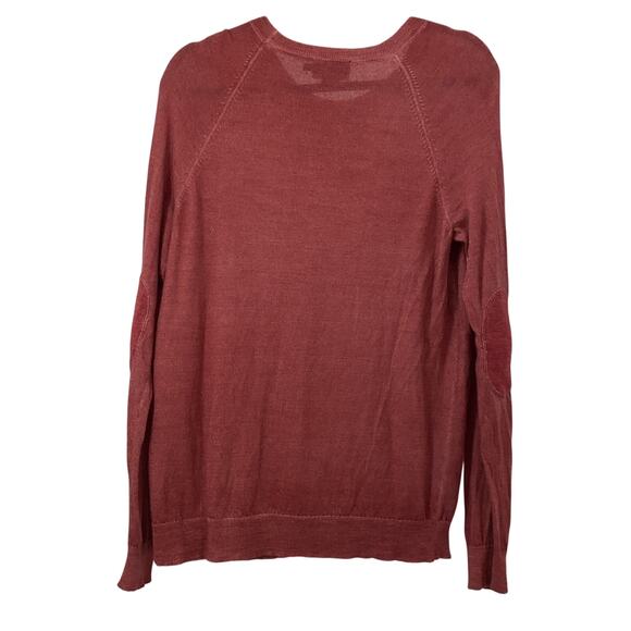 Pendleton Cranberry Light Knit Shirt Mens Medium Long Sleeve Elbow Patch USA - Picture 2 of 5